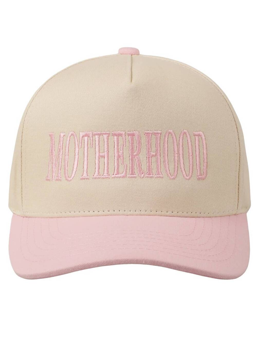 NEW FASHION CITY women's motherhood embroidered two tone trucker hat in light pi